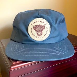 Roark five panel highland cow hat.